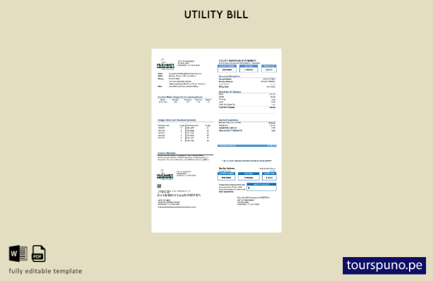 lista para imprimir plantilla de factura de servicios públicos de Texas McKinney